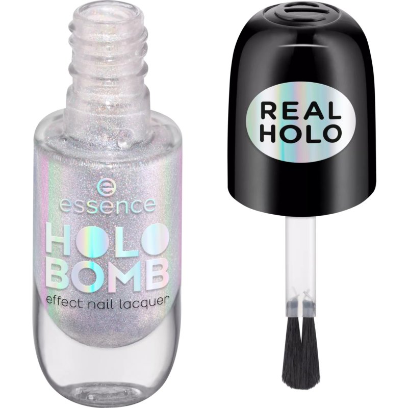 Essence Holo Bomb Nail Polish 01 Ridin' Holo 8 Ml Holographic Nail Polish