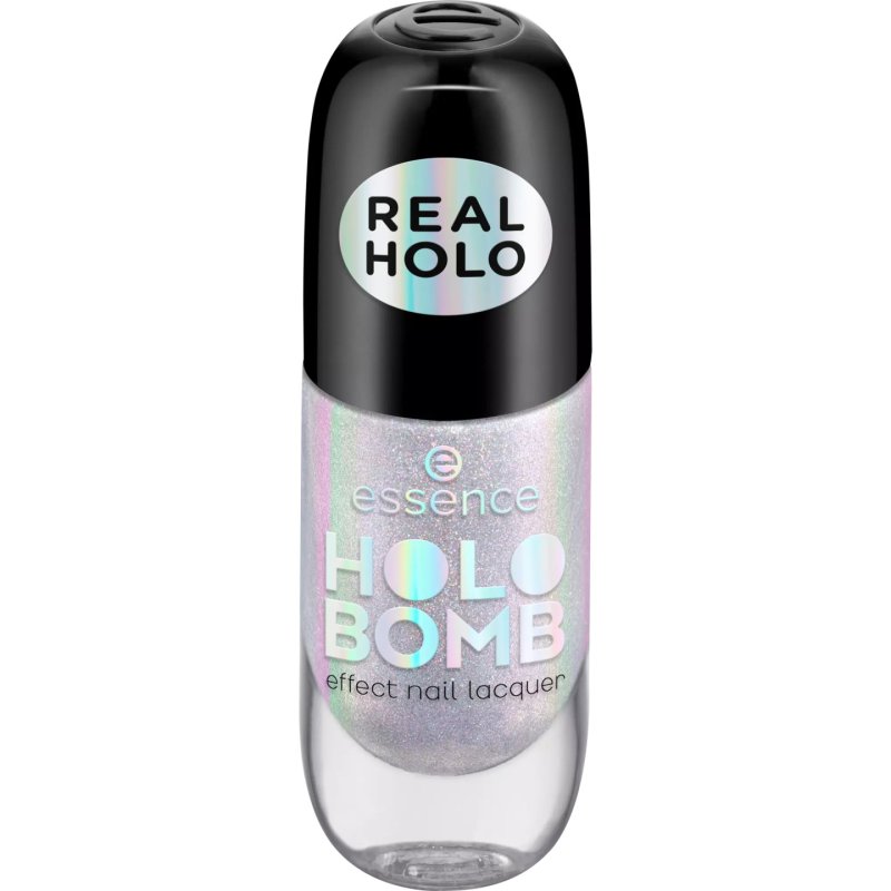 Essence HOLO BOMB nail polish 8 ml Silver Holographic