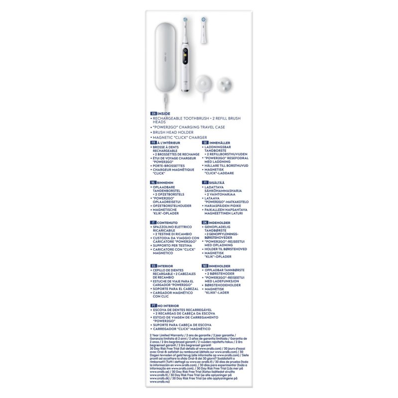 Oral-B iO 9S Adulte Brosse à dents rotative oscillante Blanc