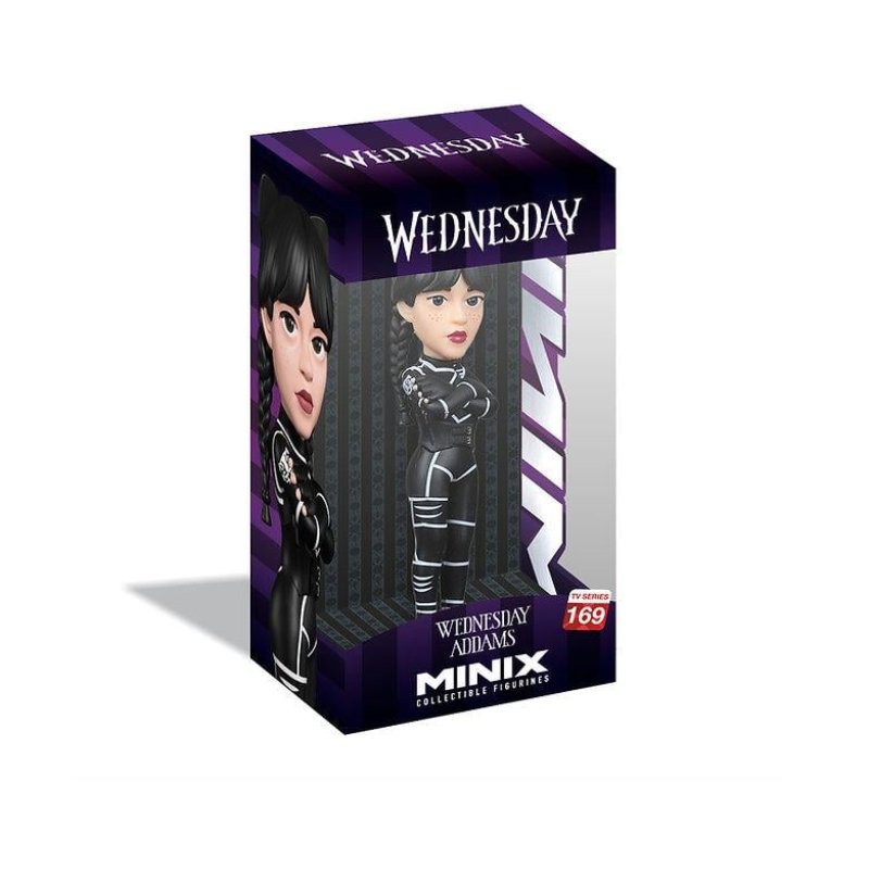 Minix - TV Series 169 - Mercredi - Figurine de Mercredi Addams en costume de chat 12cm