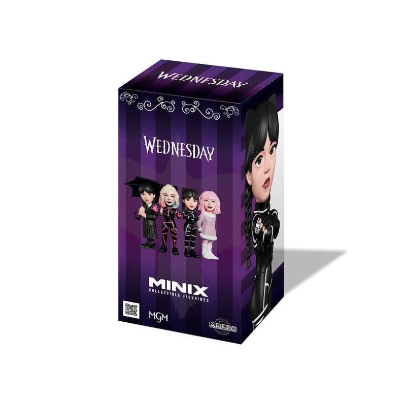Minix - TV Series 169 - Mercredi - Figurine de Mercredi Addams en costume de chat 12cm