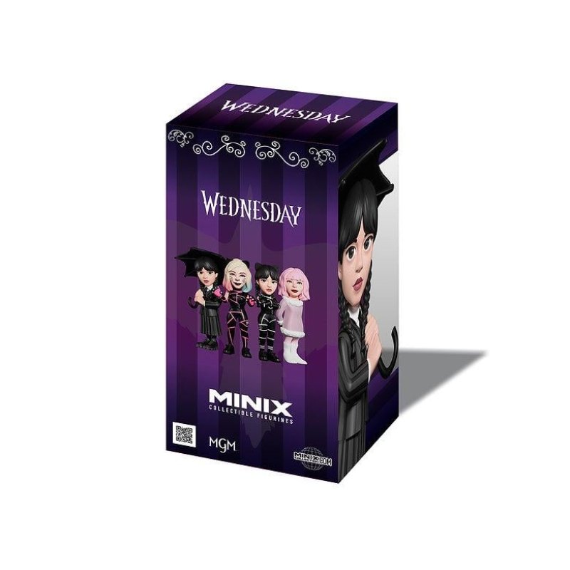 Minix - TV Series 167 - Mercredi - Figurine de Mercredi Addams avec son parapluie 12cm