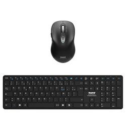 Port Designs 900907RUK clavier Souris incluse Maison Bluetooth Anglais britannique Noir