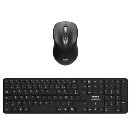 Port Designs 900907RUK clavier Souris incluse Maison Bluetooth Anglais britannique Noir