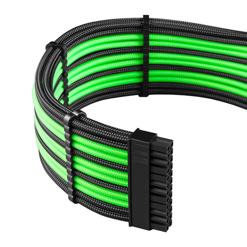 CableMod C-Series PRO ModMesh 12VHPWR Cable Kit for Corsair RM, RMi, RMx (Black Label) - black/light green