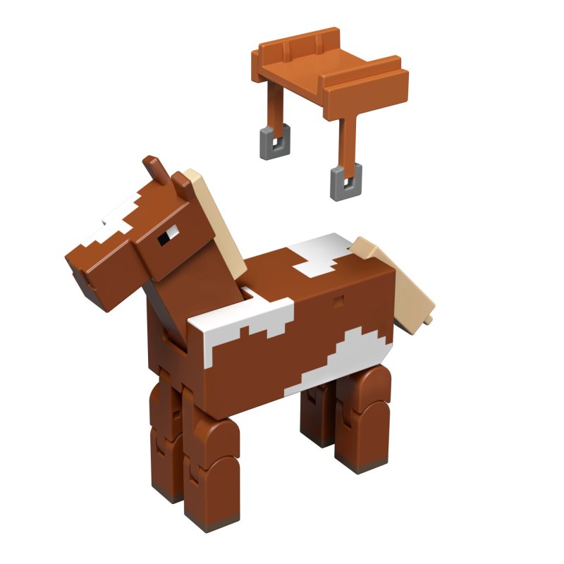 Minecraft Action Figures & Accessories 2-Pack, Horse Jockey & Makena 3.25-inch Scale Toy Set