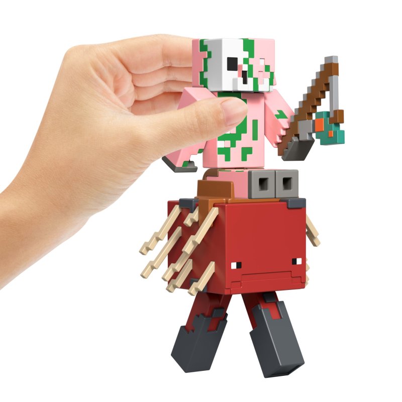 Minecraft Action Figures & Accessories 2-Pack, Zombified Piglin & Strider 3.25-inch Scale Toy Set