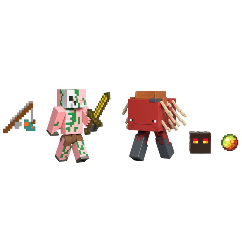 MINECRAFT CORE FIGURE 2-PACK -Zombified Piglin & Minecraft Strider