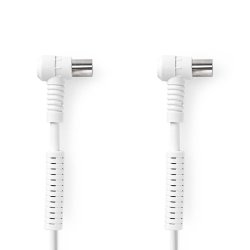 Nedis Koaxial Kabel | IEC (Coax) Stecker | IEC (Coax) Buchse Vernickelt | 120 dB | 75 Ohm | 4-fach geschirmt | 10.0 m |