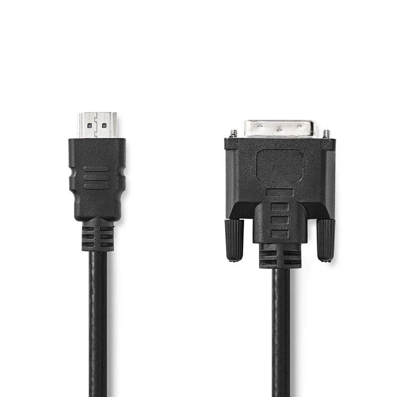Nedis HDMI™ -Kabel | HDMI™ Stecker | DVI-D 24 1-Pin Stecker - 1080p | Vernickelt | 3.00 m | Gerade | PVC | Schwarz