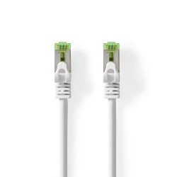 Nedis CAT7-Netzwerkkabel - S/FTP | RJ45 Stecker | RJ45 Stecker | 1.00 m | Snagless | Rund | LSZH | Weiss | Label