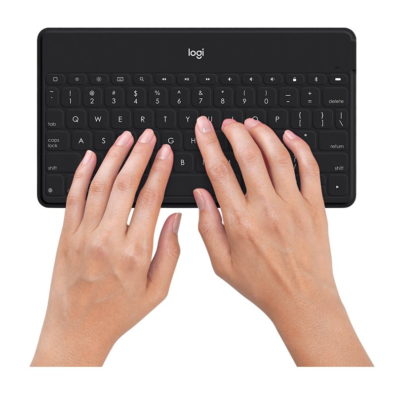 Logitech Keys-To-Go QWERTY Néerlandais, Anglais britannique Bluetooth Noir