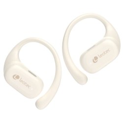 Leotec LETWS01W écouteur/casque Écouteurs Open-ear Appels/Musique/Sport/Au quotidien Beige