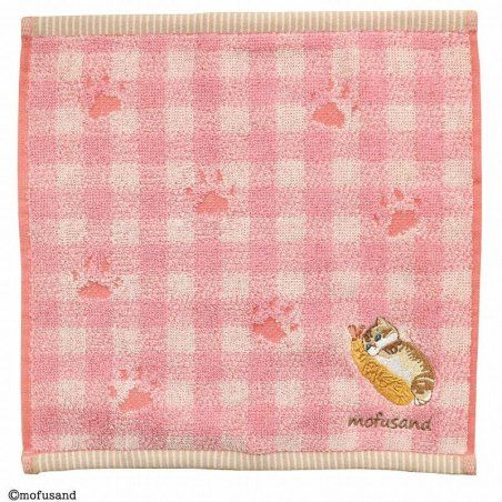 MOFUSAND - Chaton-Nyan Empreinte Rouge - Mini Serviette 25x25cm