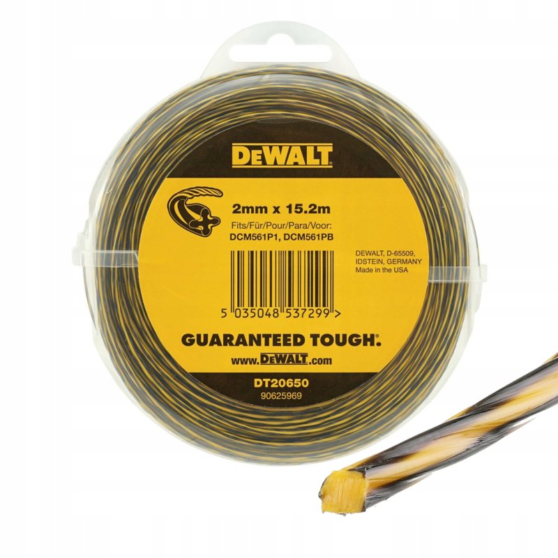 Dewalt String Trimmer Line, 2mm x 15.2m - DT20650-QZ