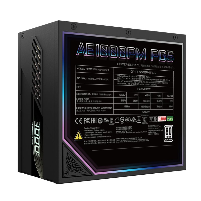 FUENTE ALIMENTACION GIGABYTE GP-UD1000GM PG5 1000W 80 GOLD