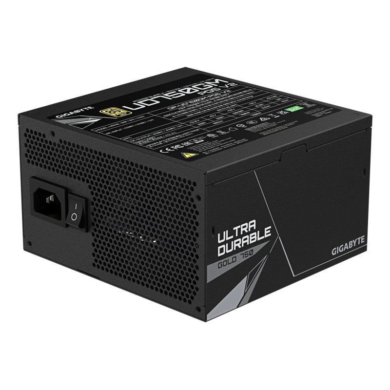 GIGABYTE UD750GM PG5 V2 Power Supply Unit- PCIe Gen 5.1, 80 PLUS Gold, Fully Modular Design, 120mm Fan, ATX 3.1