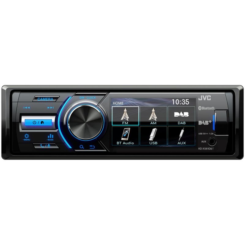 JVC KD-X561DBT récepteur multimédia de voiture Noir, Bleu 180 W Bluetooth