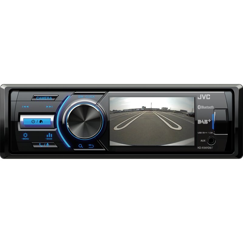 JVC KD-X561DBT récepteur multimédia de voiture Noir, Bleu 180 W Bluetooth