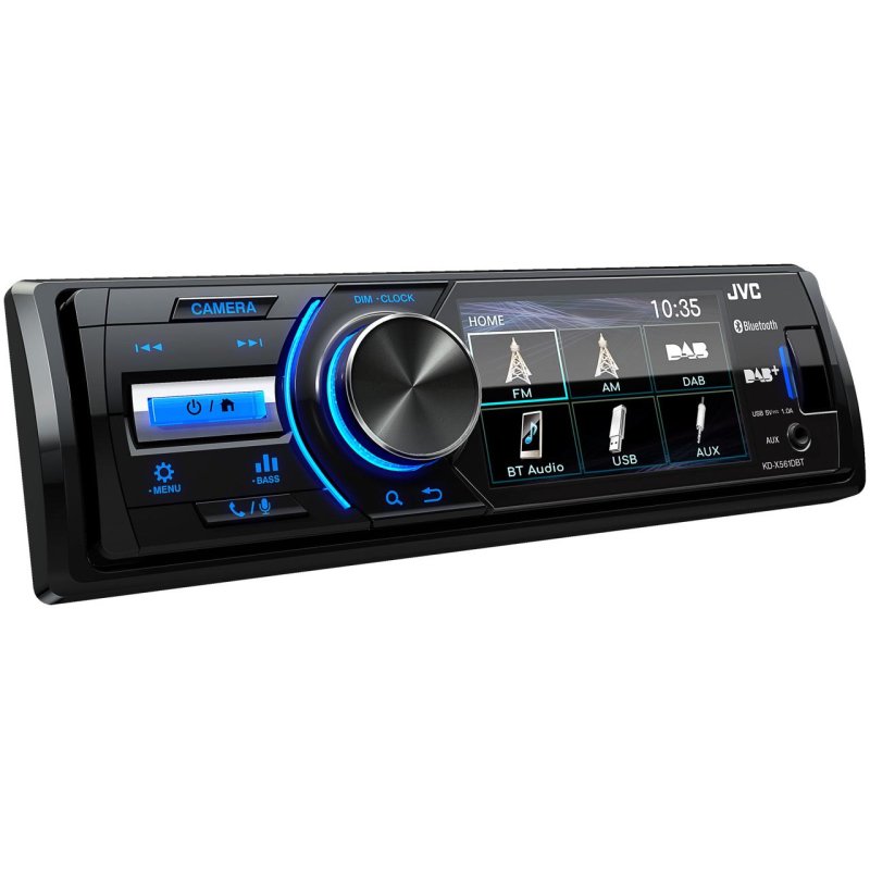 JVC KD-X561DBT récepteur multimédia de voiture Noir, Bleu 180 W Bluetooth