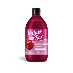 Nature Box Smoothness Conditioner 385ml Cold-Pressed Cherry Oil Ideal for Frizzy Hair Bottle Made from 100% Recycled