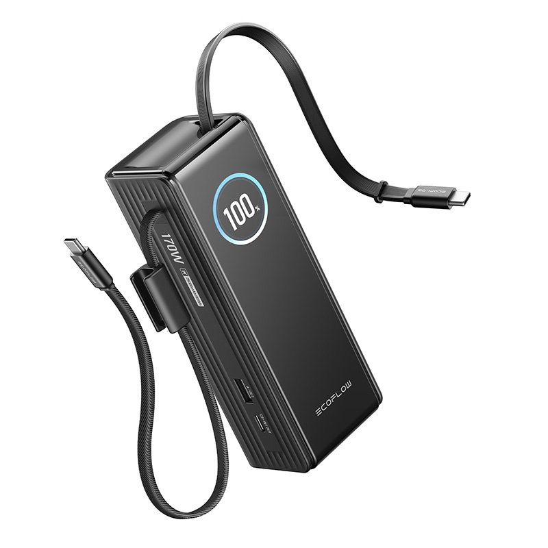ECOFLOW RAPID 25K Build-in cable - Powerbank Black