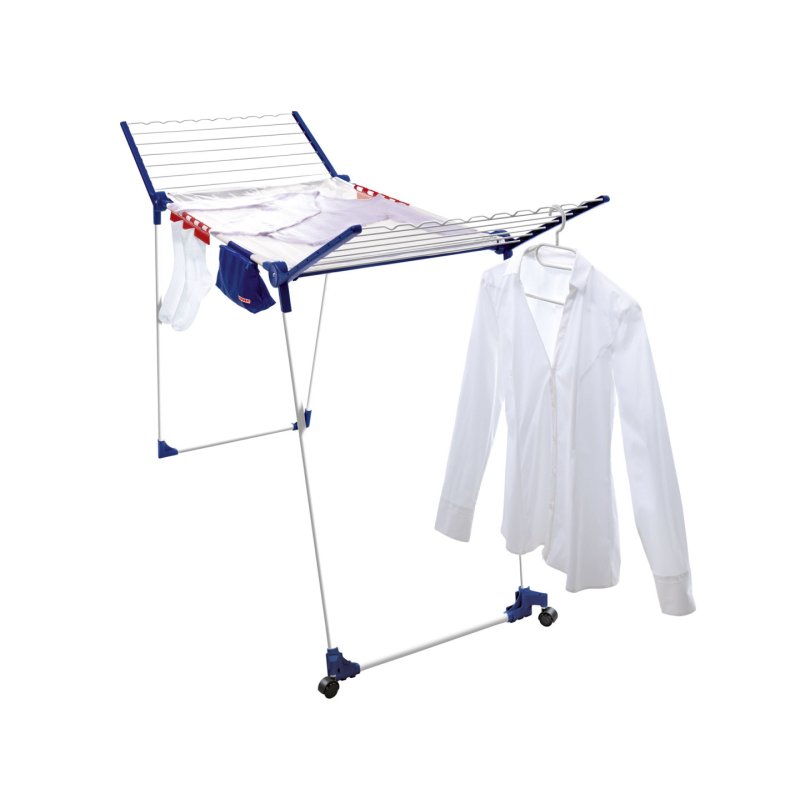 Leifheit 81520 laundry drying rack/line Floor-standing rack Blue, White