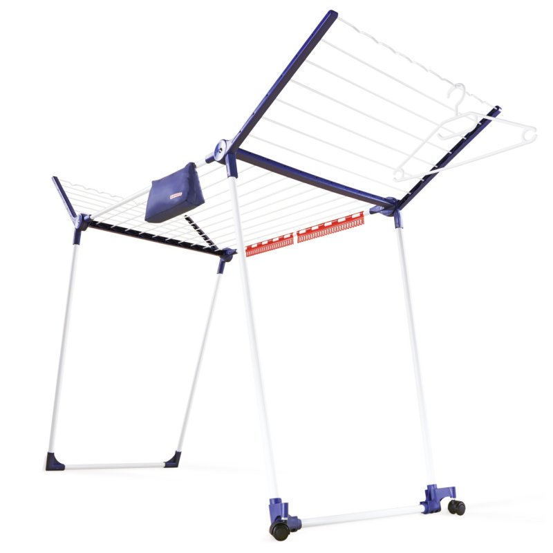 Leifheit 81520 laundry drying rack/line Floor-standing rack Blue, White