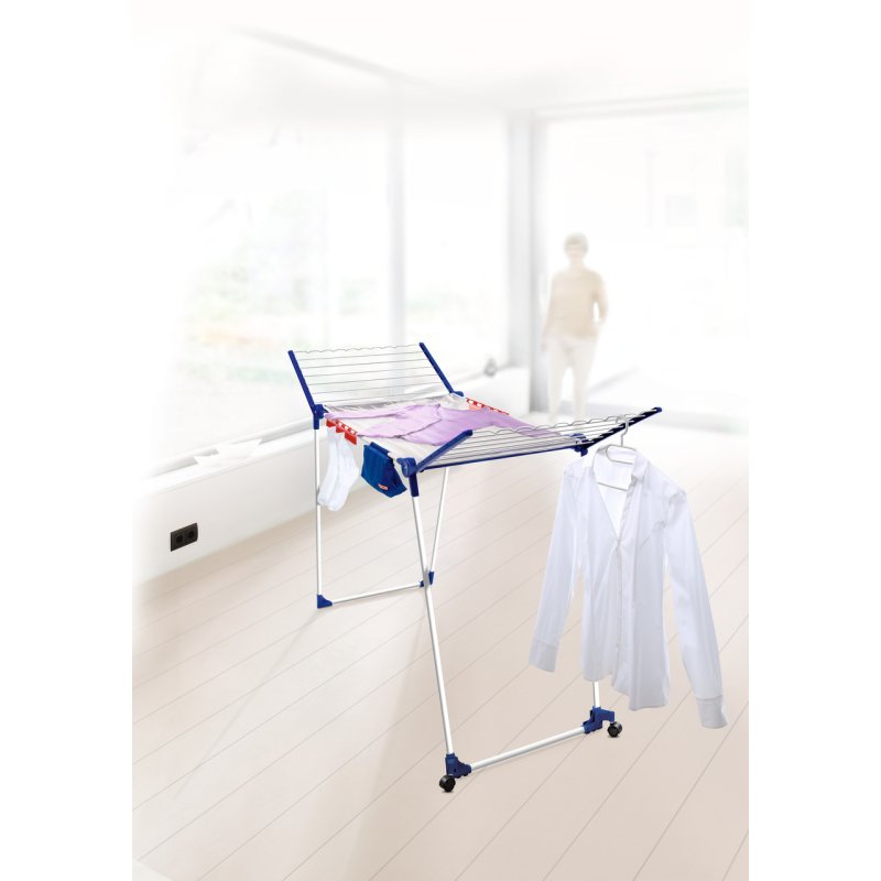 Leifheit 81520 laundry drying rack/line Floor-standing rack Blue, White