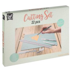 Craft ID - Cuttingmat set A4 with knifes - 22 pcs (CR1303/25GE)