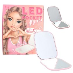 TOPModel - Foldable Pocket Mirror with LED - pink