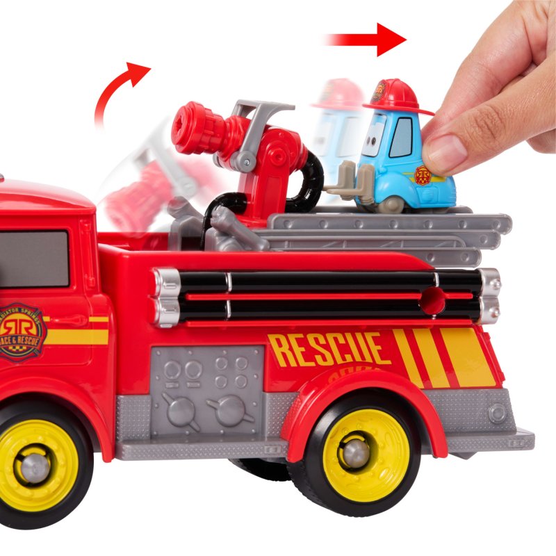 Disney Cars - Radiator Springs Race & Rescue Fire Fighting Red & Guido Playset (JFL54)