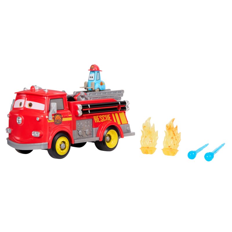 Disney Cars - Radiator Springs Race & Rescue Fire Fighting Red & Guido Playset (JFL54)