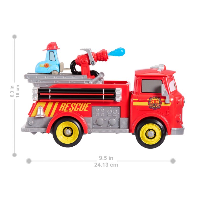 Disney Cars - Radiator Springs Race & Rescue Fire Fighting Red & Guido Playset (JFL54)