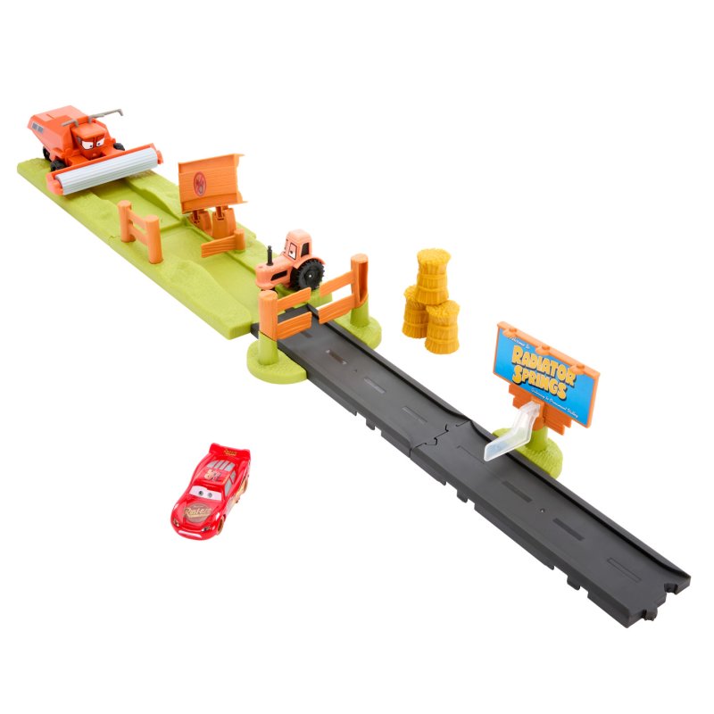 Disney Pixar Cars Disney and Pixar Cars Frank Escape & Stunt Race Playset with Lightning McQueen Toy Car
