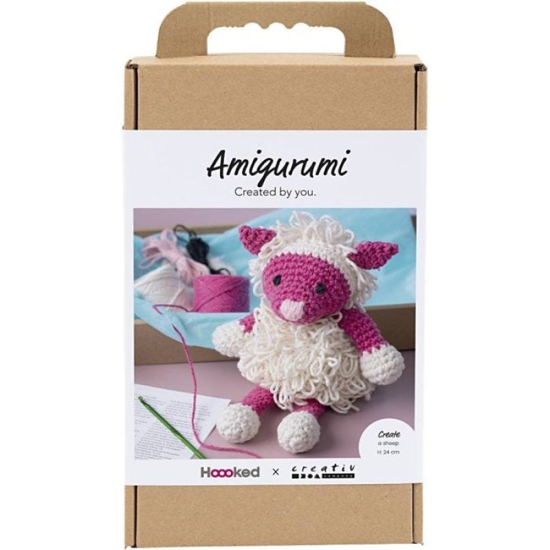 Craft Kit Amigurumi - Sheep - pink - off white (977868)