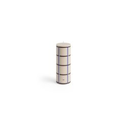 HAY - Column Candle Medium H20 (White & Bordeaux & Blue & Silver)