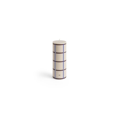 HAY - Column Candle Medium H20 (White & Bordeaux & Blue & Silver)