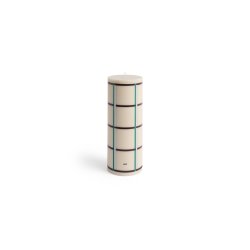 HAY - Column Candle Large H25 (White & Green & Bordeaux & Silver)