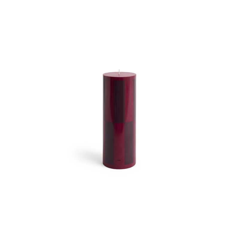 HAY - Column Candle Large H25 (Wine & Bordeaux Large Check)