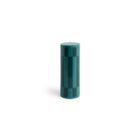 HAY - Column Candle Large H25 (Green & Dark Green)