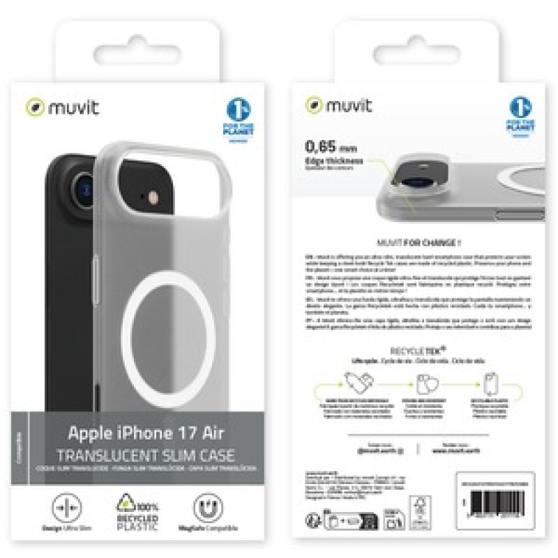 COQUE SLIM 0,65MM TRANSLUCIDE BLANC IPHONE 17 AIR