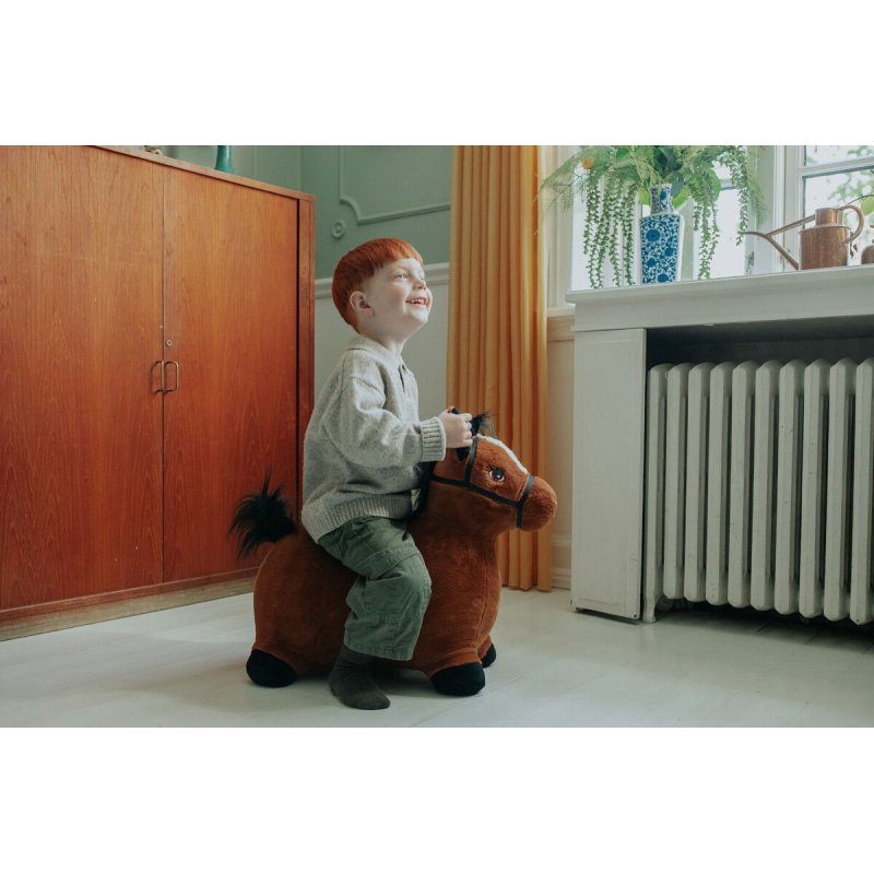 KREA Hop And Bounce Plush Horse, Brown (36-2032)