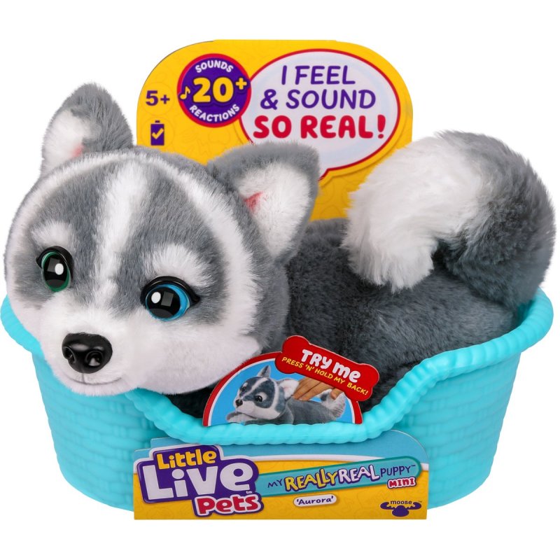 Moose Toys Little Live Pets My Really Real Puppy Mini's - Aurora Husky