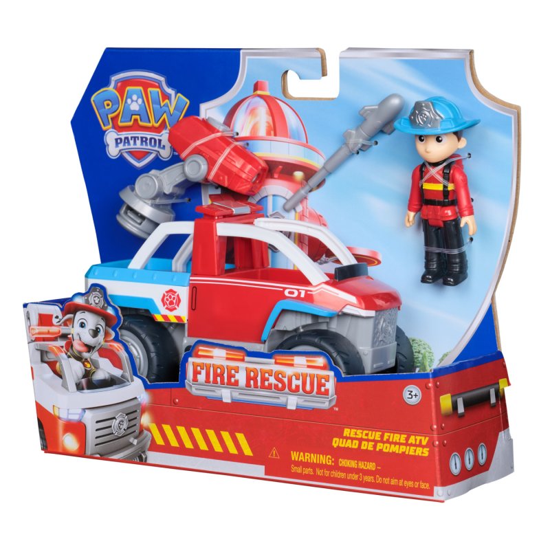 Paw Patrol Fire Rescue - Ryders Rettungsfahrzeug (mit Drohnen-Abwerfer und Ryder Figur)