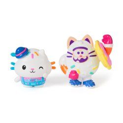 Gabby's Dollhouse : The Movie, Cakey Cat & Cookie Bobby, Toy Figures with 2 Accessories, Kids Toys for Girls & Boys