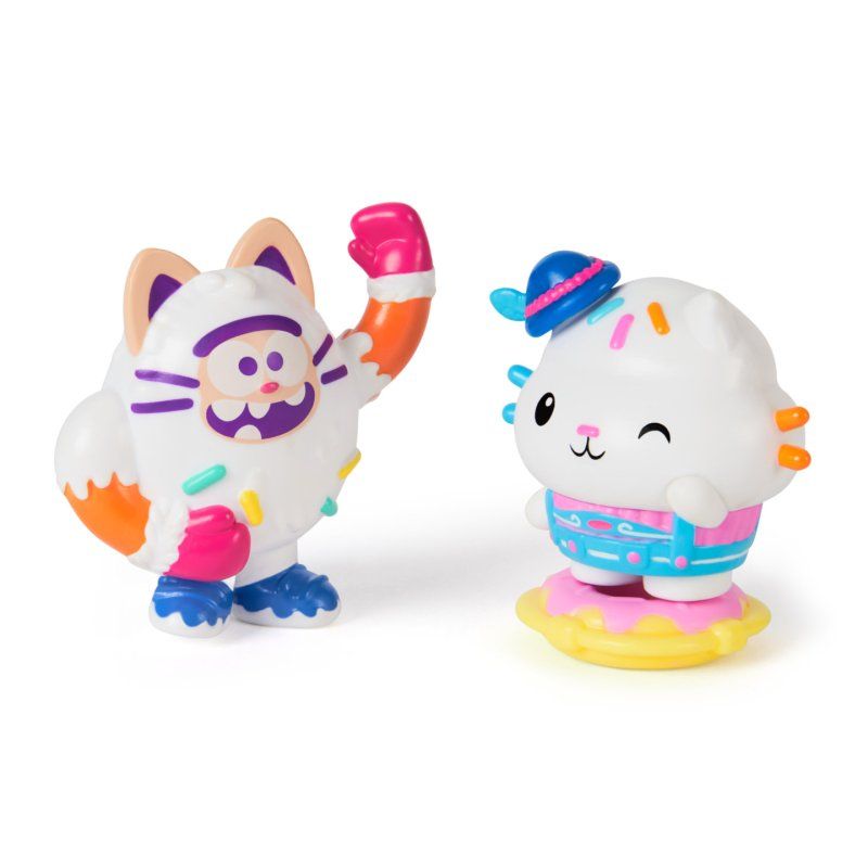 Gabby's Dollhouse : The Movie, Cakey Cat & Cookie Bobby, Toy Figures with 2 Accessories, Kids Toys for Girls & Boys