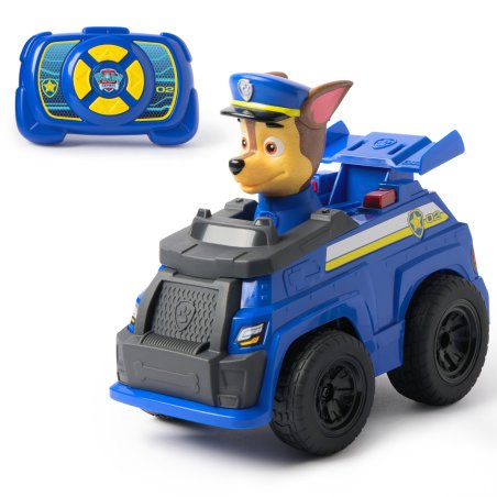 PAW Patrol Chase RC Action Cruiser, Remote Control Car with LED Lights & Easy-Steer Controller, Pretend Play Kids Toys