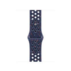 Apple 40mm Blue Ribbon Nike Sport Band - M/L Bande Bleu Aluminium, Fluoroélastomère