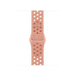 Apple 42mm Alpenglow Pink Nike Sport Band - M/L Bande Rose Aluminium, Fluoroélastomère